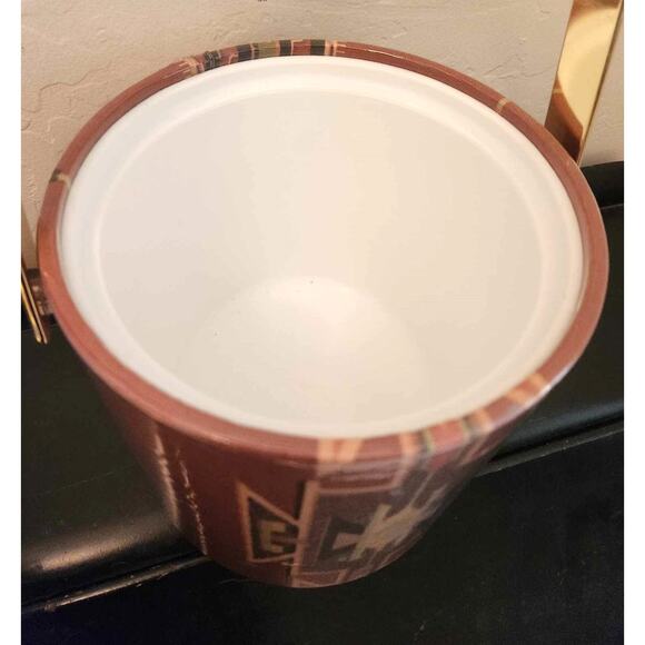 Vintage 1970s Elegance by Kraftware Southwestern Insulated Ice Bucket Gold Lid - Picture 5 of 6